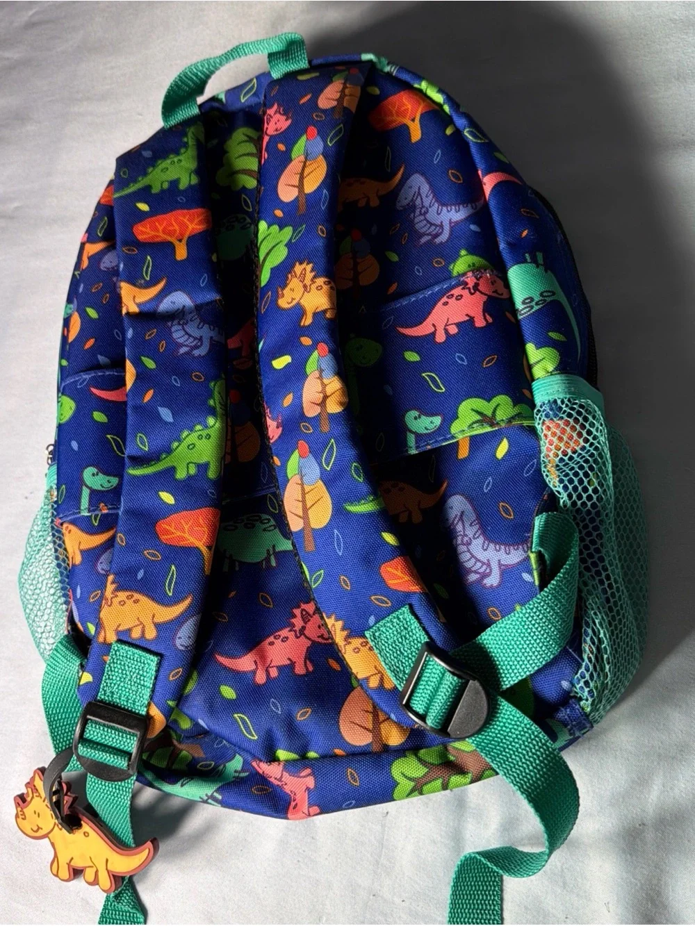 Children's Dino Print Backpack - Blue & Green